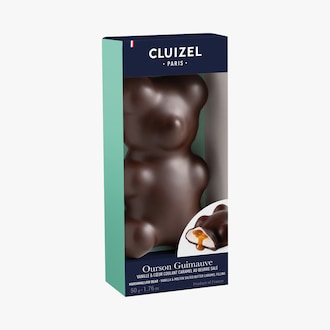 Ourson Guimauve - Vanille & c&oelig;ur coulant caramel au beurre sal&eacute; Cluizel