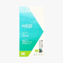 Chocolat lait ceïba - Fèves de cacao 42% cacao Weiss