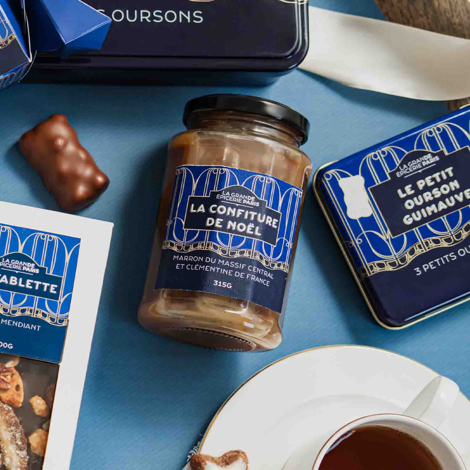 La confiture de No&euml;l Marron du Massif central et cl&eacute;mentine de France La Grande &Eacute;picerie de Paris