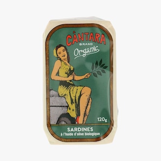 Sardines &agrave; l&rsquo;huile d&rsquo;olive biologique Cantara
