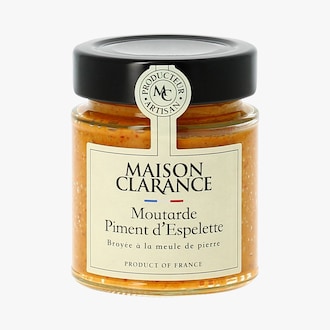 Moutarde piment d’Espelette broyée à la meule de pierre Maison Clarance