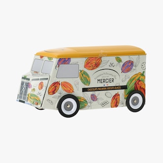 Bo&icirc;te m&eacute;tal en forme de camionnette - Sabl&eacute;s au chocolat Maison Mercier