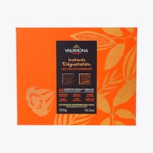 Coffret 60 carrés de chocolat noir et lait Valrhona