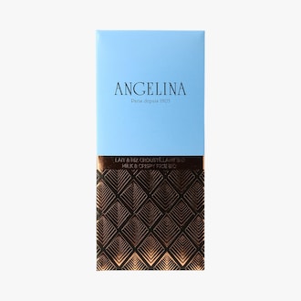 Tablette de chocolat au lait et riz croustillant bio Angelina