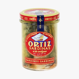 Sardines à l'huile d'olive préparées à l'ancienne Ortiz