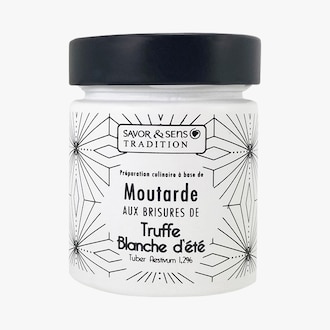 Moutarde aux brisures de truffe blanche d'été 1,2% - Préparation culinaire Savor & Sens