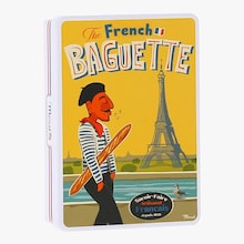 Fl&ucirc;tes feuillet&eacute;s, bo&icirc;te m&eacute;tal The French Baguette Sacr&eacute; Marcel Sacr&eacute; Marcel