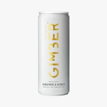 Boisson pétillante au gingembre, citron, herbes et épices, canette 250 ml Gimber