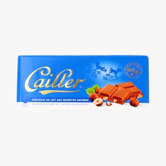 Chocolat au lait aux noisettes entières Cailler