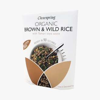 Riz complet & sauvage à la sauce soja tamari Clearspring