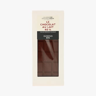 Tablette de chocolat au lait 40 % cacao - Origine Mexique La Grande &Eacute;picerie de Paris