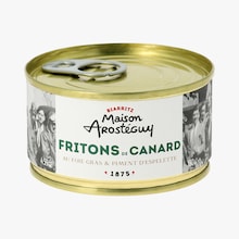 Fritons de canard au foie gras et piment d'Espelette Maison Arosteguy