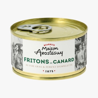 Fritons de canard au foie gras et piment d'Espelette Maison Arosteguy