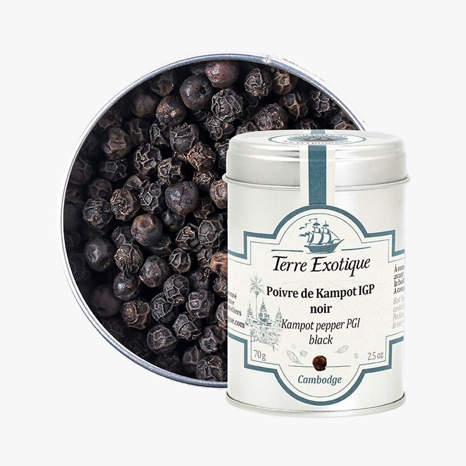Poivre de Kampot IGP noir Terre Exotique