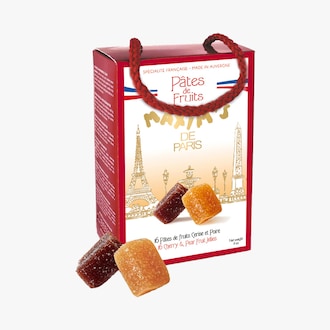 16 pâtes de fruits cerise - poire Maxim’s de Paris