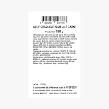 &OElig;uf craquel&eacute; chocolat lait garni Maison Mercier