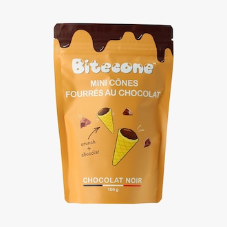 Mini c&ocirc;nes fourr&eacute;s au chocolat noir Bitecone