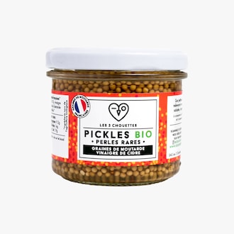 Pickles bio graines de moutarde, vinaigre de cidre Les 3 chouettes