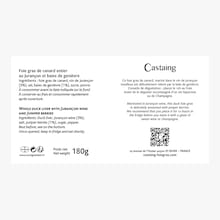 L'entier Foie Gras de Canard au Jurançon et baies de Genièvre Castaing