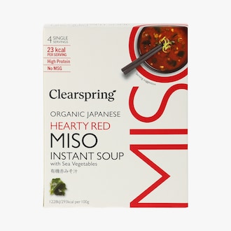 Soupe miso rouge instantan&eacute;e bio Clearspring