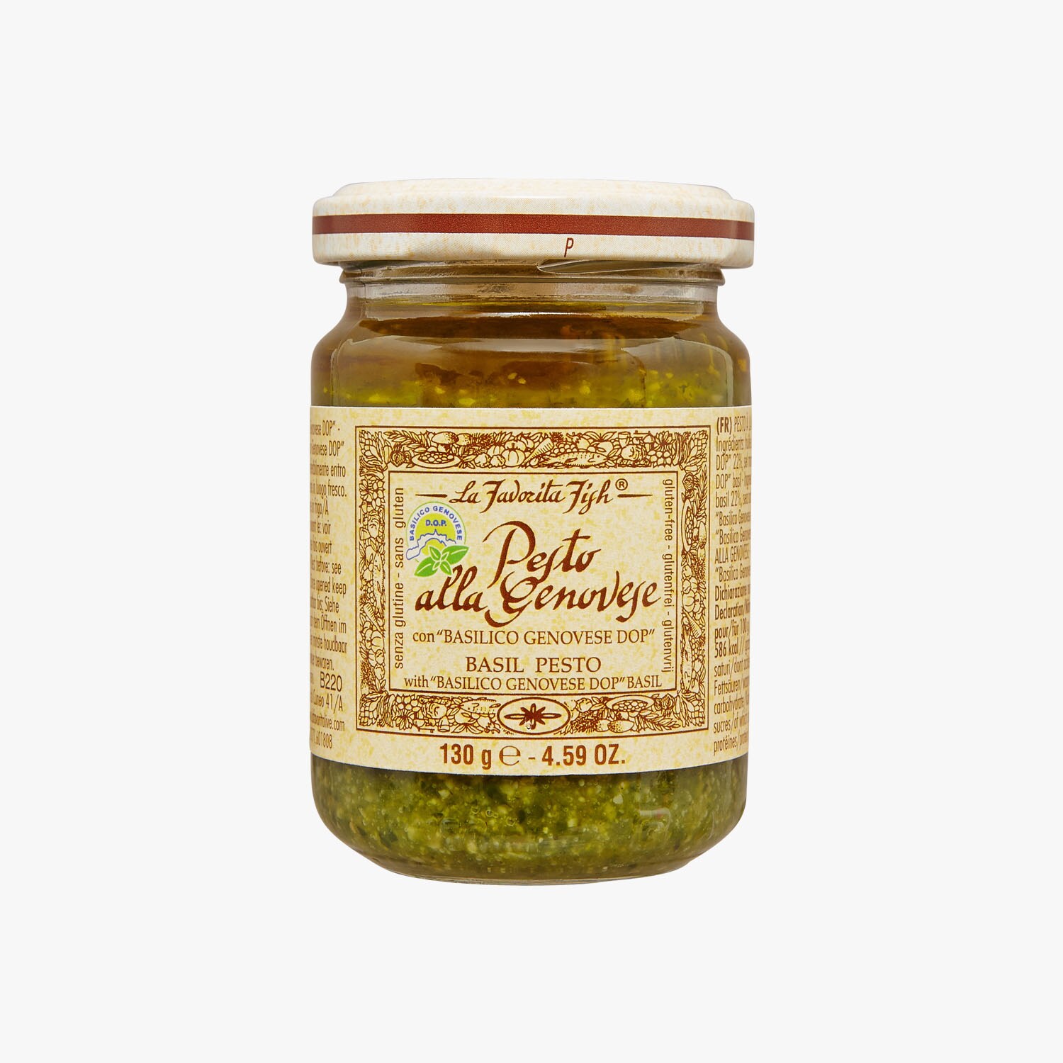 Pesto à la génoise avec basilic Basilico Genovese DOP La Favorita