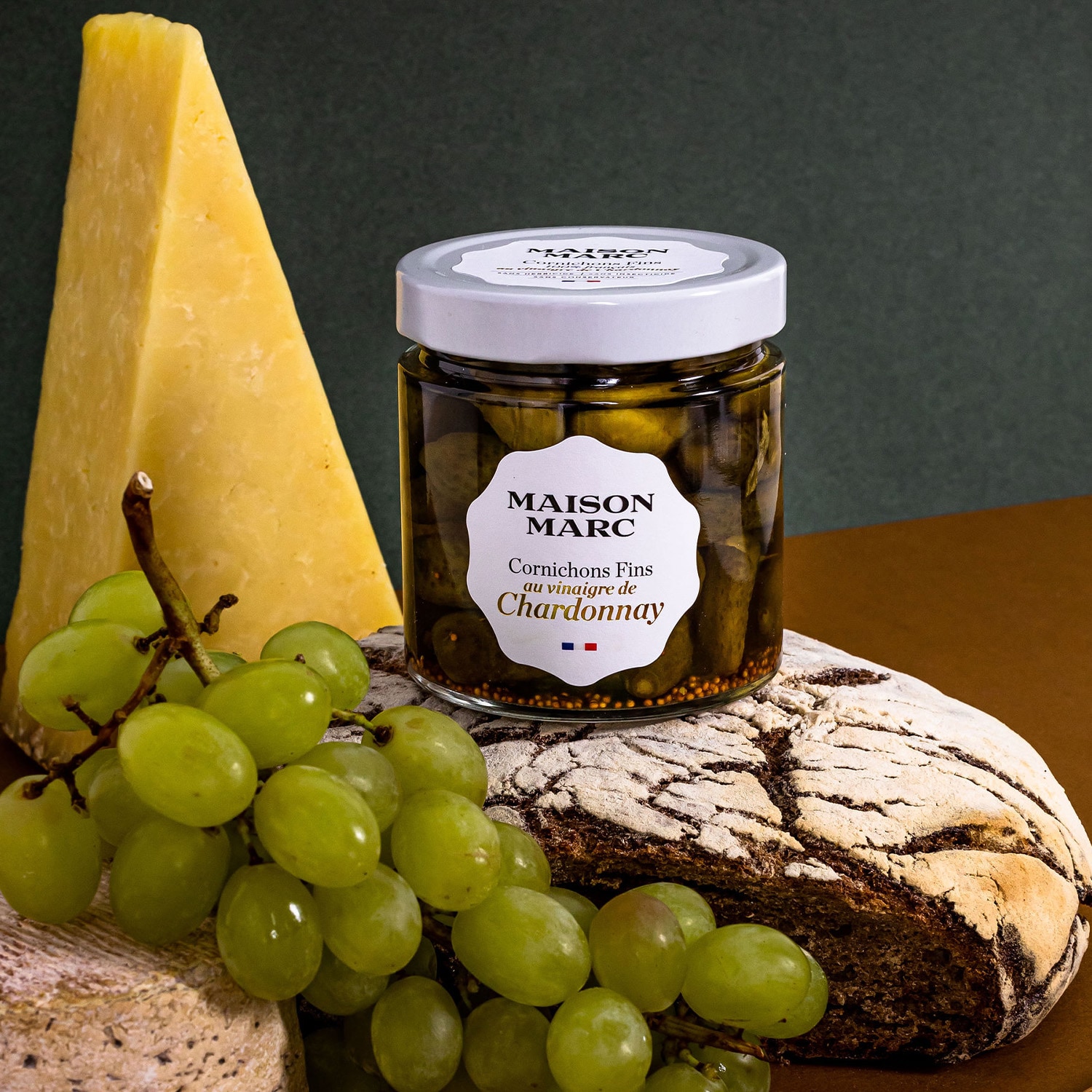 Cornichons fins au vinaigre de vin chardonnay Maison Marc