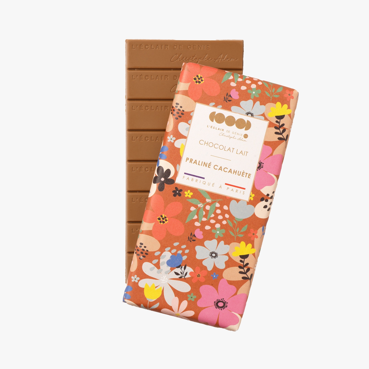 Tablette de chocolat au lait - Praliné cacahuètes L'Éclair de Génie