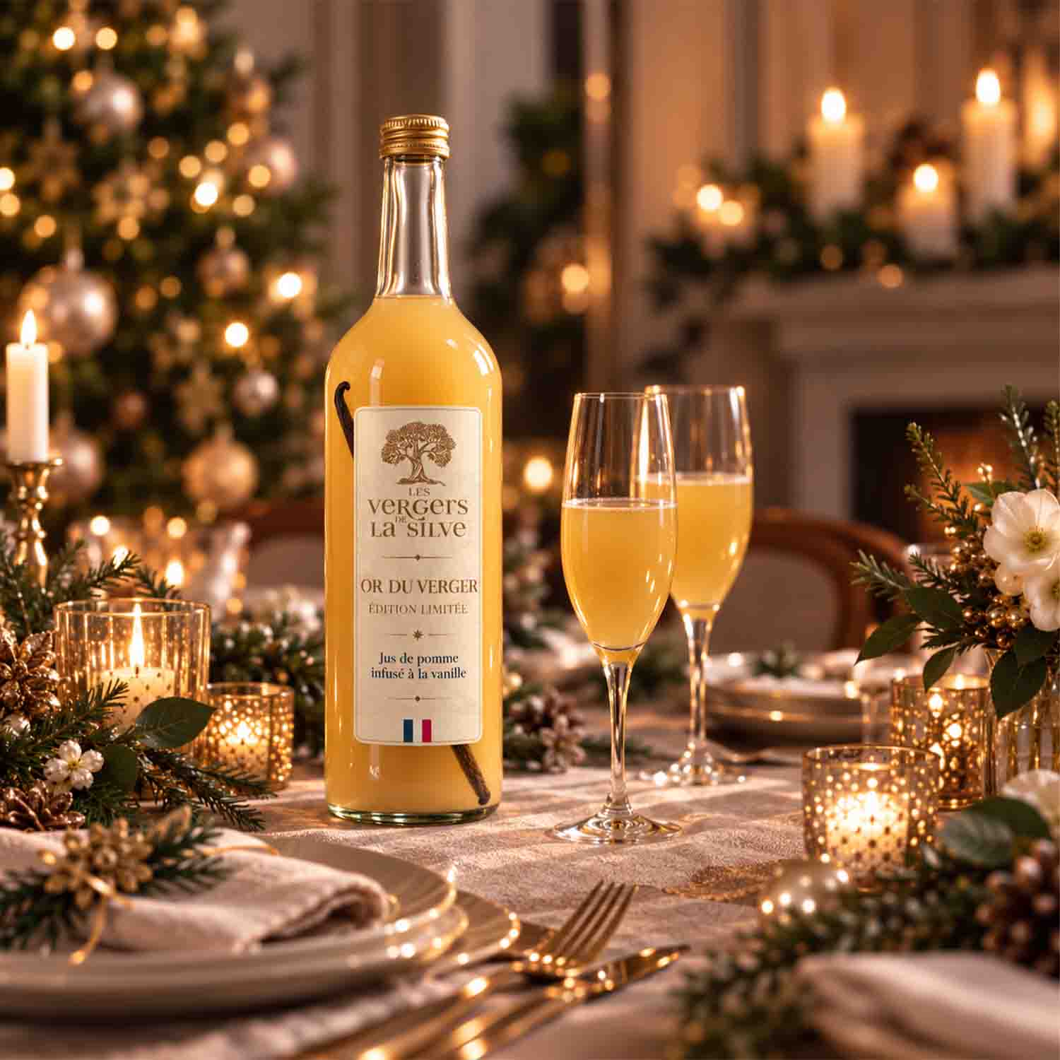 Jus de pomme infus&eacute; &agrave; la vanille Les Vergers de la Silve