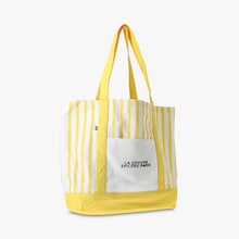 Sac cabas La Grande &Eacute;picerie &agrave; rayures jaunes La Grande &Eacute;picerie de Paris