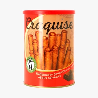 Gaufrettes fourrées à la crème au chocolat et aux noisettes Craquise