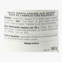 Sauce tomate bio aux légumes cuisinés La Grande Épicerie de Paris