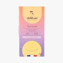 Tablette de chocolat noir 70% fourré au praliné de noisettes - Feel good Delikao