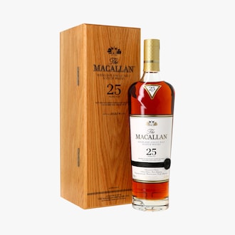 Whisky Macallan, Highland Single Malt, Sherry Oak, 25 ans, sous coffret The Macallan
