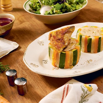 Chartreuse de pintade et foie gras de canard, jus brun null