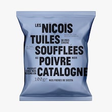 Tuiles soufflées de pois chiches au poivre noir Les Niçois