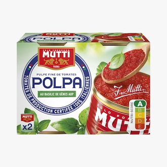 Pulpe de tomates au basilic de Gênes AOP Mutti