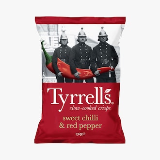 Chips de pommes de terre assaisonnées au piment doux et au poivron rouge Tyrrells