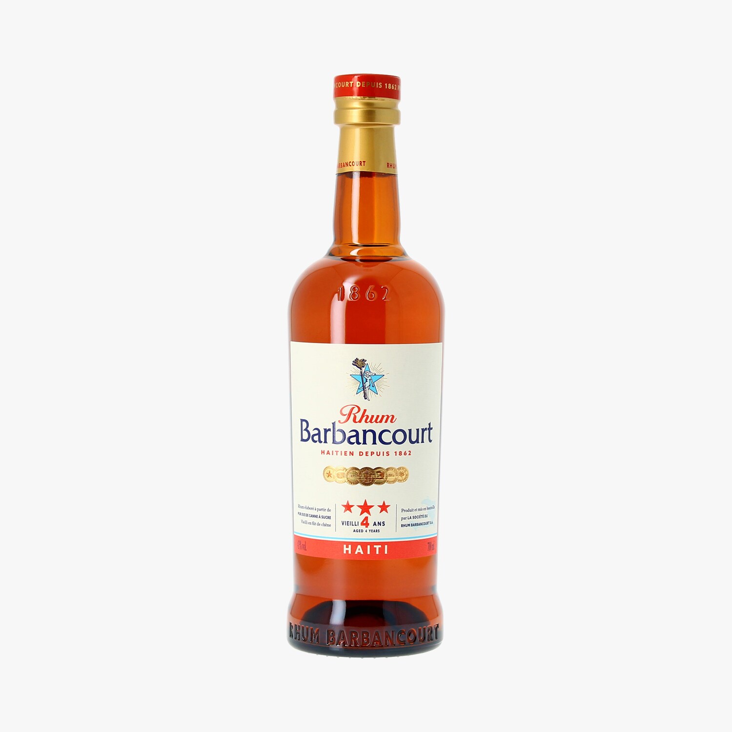 Rhum Barbancourt, 3 étoiles, 4 ans, Haïti Rhum Barbancourt