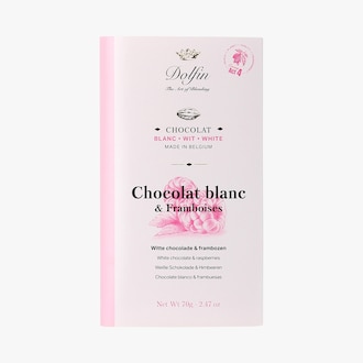 Tablette de chocolat blanc et framboises Dolfin