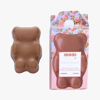 Ourson Guimauve Vanille de Madagascar - Chocolat lait suisse L'&Eacute;clair de G&eacute;nie
