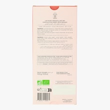 Tablette de chocolat au lait et riz croustillant bio Angelina