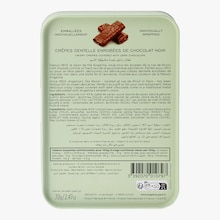 Bo&icirc;te en fer cr&ecirc;pes dentelles enrob&eacute;es de chocolat noir Angelina