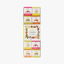 Assortiment de 24 carr&eacute;s chocolats &eacute;pices, 4 saveurs Dolfin