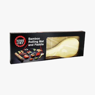 Bamboo rolling mat and paddle Sushi Chef 