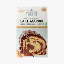 Préparation pour cake marbré coque chocolat & noisette Marlette