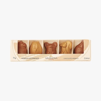 Plumier animaux gourmands de P&acirc;ques en chocolat Valrhona