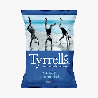 Chips de pommes de terre simplement salées au sel de mer Tyrrells