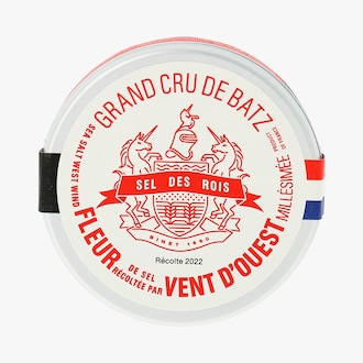 Fleur de sel r&eacute;colt&eacute;e par Vent d'ouest, r&eacute;colte 2022 Sel des Rois