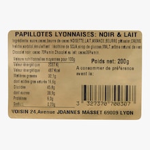 Papillotes aux chocolats noirs et laits Voisin