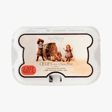 Bo&icirc;te de 6 oeufs de P&acirc;ques en chocolat au lait pralin&eacute; Caf&eacute;-Tasse